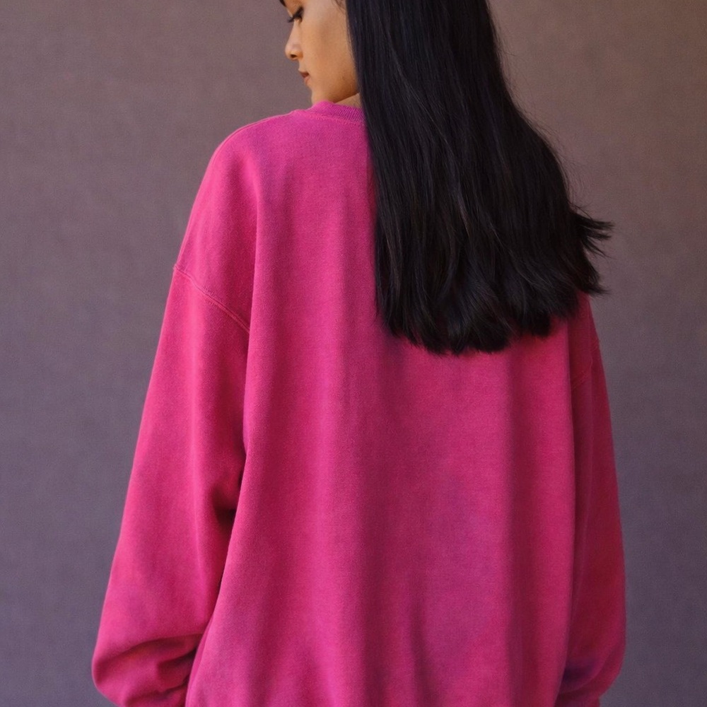 Nirvana Smile Sweatshirt Oversized Pink S/M Urban Outfitters 90s Grunge Rock - Picture 4 of 5